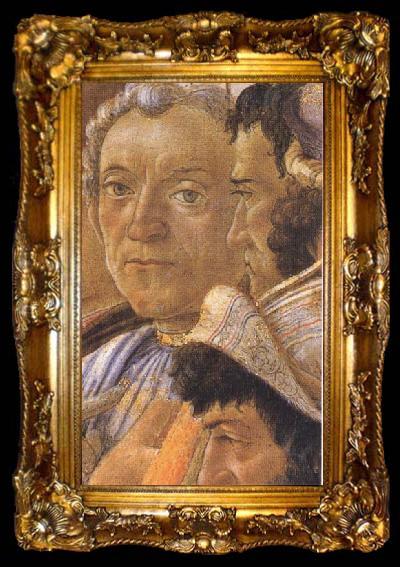 framed  Sandro Botticelli White-haired man in group at right, ta009-2